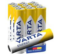 VARTA Piles AAA, lot de 10, Energy, Alcalines, 1,5V, emballage recyclé à 80%, pour des besoins de base simples, Made in Germany