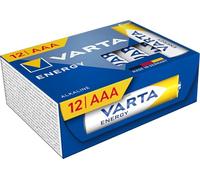 VARTA Piles AAA, lot de 12, Energy, Alcalines, 1,5V, Cube, emballage recyclé à 90%, pour des besoins de base simples, Made in Germany
