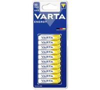 Varta 04103-229-630 : Pack de 4 piles alcalines AAA 1.5V à usage unique - Dimensions 44.5mm x 10.5mm, poids unitaire 11.3g