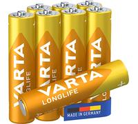 Varta Piles AAA Longlife 4103 Alcalines 1,5V pour télécommandes Lot de 8 – Made in Germany
