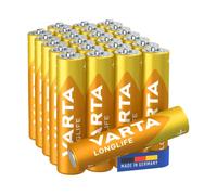 VARTA Piles AAA, paquet de 24, Longlife Power, alcalines, 1,5V, Cube, emballage recyclé à 90%, adaptées pour les télécommandes, les réveils, les radios, les horloges murales, Made in Germany