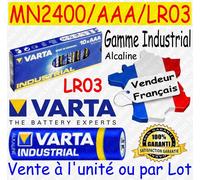 VARTA - Piles Alcaline 1,5V : AA LR6 MN2400 ou AAA LR03 MN1500 ( au choix )