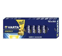 Varta Piles AA alcalines Type 4106 1,5V – Lot de 10 – 14,5×50,5 mm – Usage unique