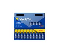 Varta Piles AA Longlife Power Alcalines 1,5V emballage 90% recyclé – Lot de 20