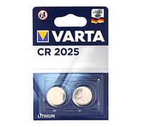 Varta Piles bouton CR2025 - Lithium 3V - Lot de 2 - Emballage sécurisé pour enfants
