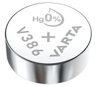 VARTA Piles Bouton V386/SR43 oxyde d'argent, lot de 1, Silver Coin, 1,55V, pour petits appareils électroniques - montres, clés de voiture, télécommandes, balances