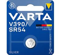 VARTA Piles Bouton V390/SR54 oxyde d'argent, lot de 1, Silver Coin, 1,55V, emballage sécurisé pour les enfants, pour montres, clés de voiture, télécommandes, Made in Germany