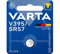 VARTA Piles Bouton V395/SR57 oxyde d'argent, lot de 1, Silver Coin, 1,55V, emballage sécurisé pour les enfants, pour montres, clés de voiture, télécommandes, Made in Germany