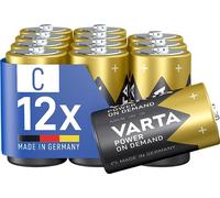 VARTA Piles C Baby, lot de 12, Power on Demand, Alcalines, Pack de Stockage, Flexible, Puissant, pour Les Accessoires informatiques, Les appareils Smart Home, Made in Germany [Exclusif sur Amazon]
