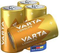 VARTA Piles C Baby, lot de 4, Longlife, Alcalines, 1,5V, adaptées aux télécommandes, réveils, radios, horloges murales, Made in Germany