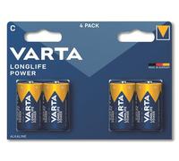 VARTA Piles alcalines Longlife Power LR14 (C) 1,5 V – Blister 4 pièces
