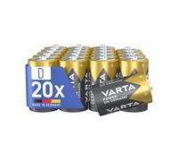 VARTA Piles D Mono, lot de 20, Power on Demand, Alcalines, pack de stockage, intelligentes, flexibles, puissantes, pour accessoires informatiques Made in Germany