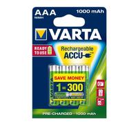 Varta Piles Rechargeable AAA 1,2 V NiMH 1000 mAh Lot de 4