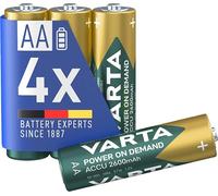 Varta Piles rechargeables AA Accu Power – 2600 mAh Ni-MH – sans effet mémoire, préchargées, lot de 4