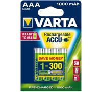 VARTA Piles Rechargeables AAA LR03 1000 mAh X4
