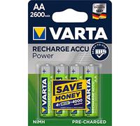 Varta Power Ready2Use HR6 Migon AA Lot de 4 Piles Rechargeables 2 600 mAh