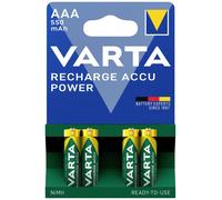 Varta RECH.AC.PowerAAA550mAh Bli 4 Pile rechargeable LR3 (AAA) NiMH 550 mAh 1.2 V 4 pc(s)