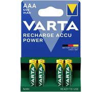 Varta RECH.AC.PowerAAA550mAh Bli 4 Pile rechargeable LR3 (AAA) NiMH 550 mAh 1.2 V 4 pc(s)