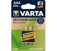 Varta Recharge Accu Recycled 56813 Batterie 2 x type AAA NiMH (rechargeables) 800 mAh