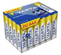 Varta Batterie Energy AAA Cube - Alcaline 1,5 V - Lot de 24, emballage 90% recyclé