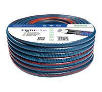 Vartco Light Blue - Tuyau d'arrosage flexible - 4 couches - En polyester - Tressage croisé - Résistant aux UV - 22 bar - 1" - 30 m