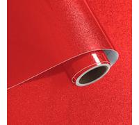 VaryPaper Papier Peint Autocollant Rouge Brillant 40cmx200cm Papier Adhésif Décoratif Irisé à Paillettes Film Adhesif pour Meuble Revetement Plan de Travail Cuisine Armoires Stickers Porte Placard
