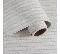 VaryPaper Papier Peint en Tissu Gris Clair Moderne 40cmx200cm Papiers Adhesif pour Meuble Rouleau Adhesif Decoratif Papier Peint Autocollant Mural Salon Chambre Stickers pour Armoire