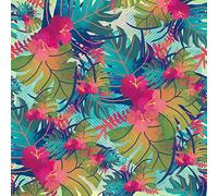 VaryPaper Papier Peint Fleuri Rose Papiers Peints Feuilles Tropical Coloré 44.5cmx200cm Papier Adhesif pour Meuble Rouleau Adhesif Decoratif Stickers Meuble Enfant Papier Peint Chambre Fille