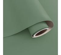 VaryPaper Papier Peint Vert Sauge 40cmx800cm Film Autocollant Meuble Vert Rouleau Adhesif Decoratif Papier Peint Adhesif Moderne Salon Chambre Stickers Porte Placard Plan de Travail Cuisine Armoire