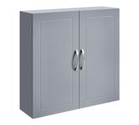 VASAGLE Armoire Murale pour Salle de Bain, avec Étagères Réglables | Placard de Rangement Mural, Armoire à Pharmacie, 60 x 18 x 60 cm, Gris Tourterelle, Collection SIREN BBC320P36