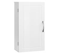 VASAGLE Armoire Murale pour Salle de Bain, avec Étagères Réglables | Placard de Rangement Mural, Armoire à Pharmacie, 30 x 18 x 60 cm, Blanc Nuage, Collection SIREN BBK322WB01