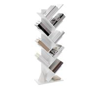 VASAGLE Bibliothèque Arbre, Bibliothèque sur Pied à 8 Niveaux, Étagère d’Angle Gain de Place, avec Étagères, pour Chambre, Salon, Bureau, Blanc Nuage LBC11WTV1-
