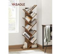VAsaGLE bibliothèque Arbre, Bibliothèque sur Pied à 8 Niveaux, Étagère d’Angle Gain de Place, avec Étagères, pour Chambre, Salon,