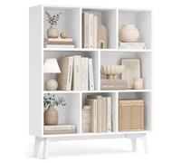 VASAGLE Bibliothèque en Bois, Étagère de Rangement, 90 x 24 x 107,4 cm | Meuble de Rangement Cube, 1 Pièce, pour Salon Bureau, Blanc nuage, Collection Maezo LBC191WB01