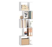 VASAGLE Bibliothèque, Étagère à 5 Niveaux, Meuble de Rangement | Cloison Séparateur Moderne, pour Salon, Chambre, Bureau, Blanc nuage, Collection CUSTOS LBC462W01