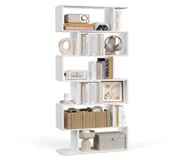 VASAGLE Bibliothèque, Étagère à 6 Niveaux, Meuble de Rangement | Cloison Séparateur Moderne, pour Salon, Chambre, Bureau, Blanc nuage, Collection CUSTOS LBC61WT