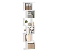 VASAGLE Bibliothèque, Étagère à 6 Niveaux, Meuble de Rangement | Cloison Séparateur Moderne, pour Salon, Chambre, Bureau, Blanc nuage, Collection CUSTOS LBC461W01