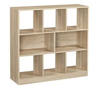 VASAGLE Bibliothèque, Étagère, Cloison Séparateur, 97,5 x 30 x 100 cm | Meuble de Rangement avec Compartiments Ouverts, pour Salon, Chambre, Bureau, Couleur Boisée, Collection CUSTOS LBC52NLV1