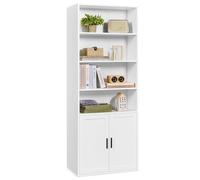 VASAGLE Bibliothèque, Étagère Haute sur 6 Niveaux | Meuble de Rangement Ouvert, 60,1 x 24,1 x 174,5 cm, pour Salon, Bureau, Salle à Manger, Blanc Nuage, SIREN LBC402W01