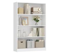 VASAGLE Bibliothèque, Étagère sur 4 Niveaux, Meuble de Rangement Ouvert | pour Salon, Bureau, Salle à Manger, Blanc nuage, Collection CUSTOS LBC108T14