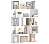 VASAGLE Bibliothèque, Étagère sur 5 Niveaux, 24 x 90 x 159 cm, Meuble de Rangement, avec Compartiments Ouverts, pour Salon, Chambre, Bureau, Blanc Nuage LBC416W01