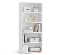 VASAGLE Bibliothèque, Étagère sur 6 Niveaux, Meuble de Rangement Ouvert, Étagère, 24 x 60 x 134,2 cm, pour Salon, Bureau, Salle à Manger, Blanc Nuage LBC165T14