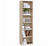 VASAGLE Bibliothèque, Étagère sur 6 Niveaux, Meuble de Rangement Ouvert | pour Salon, Bureau, Salle à Manger, Beige naturel, Collection CUSTOS LBC167L01
