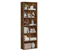 VASAGLE Bibliothèque, Étagère sur 6 Niveaux, Meuble de Rangement Ouvert | pour Salon, Bureau, Salle à Manger, Marron rustique, Collection CUSTOS LBC169K01