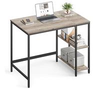 VASAGLE Bureau d'Ordinateur, 100 x 50 x 76 cm, Table Informatique, Style Moderne, pour Bureau à Domicile, Chambre à Coucher, Salon, Grège Chiné et Noir d'encre LWD046B02
