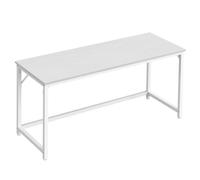 VASAGLE Bureau d'Ordinateur, Table, 160 x 60 x 76 cm, pour Bureau, Chambre, Salon, Cadre en Métal, Blanc Érable et Blanc Nacré