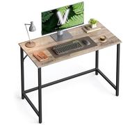 VASAGLE Bureau d'Ordinateur, Table, 50 x 100 x 76 cm, pour Bureau, Chambre, Salon, Cadre en Métal, Grège Chiné et Noir d'Encre LWD041B02V1