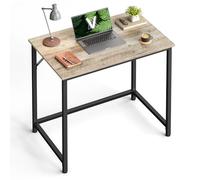 VASAGLE Bureau d'Ordinateur, Table, 50 x 80 x 76 cm, pour Bureau, Chambre, Salon, Cadre en Métal, Grège Chiné et Noir d'encre LWD038B02