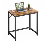 VASAGLE Bureau d'Ordinateur, Table, 50 x 80 x 76 cm, pour Bureau, Chambre, Salon, Cadre en Métal, Marron Rustique et Noir d'Encre