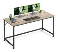 VASAGLE Bureau d'Ordinateur, Table, 60 x 135 x 76 cm, pour Bureau, Chambre, Salon, Cadre en Métal, Grège Chiné et Noir d'encre LWD043B02